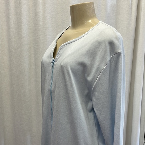 Baby Blue Zipper Robe Cotn Size Small - Picture 3 of 6